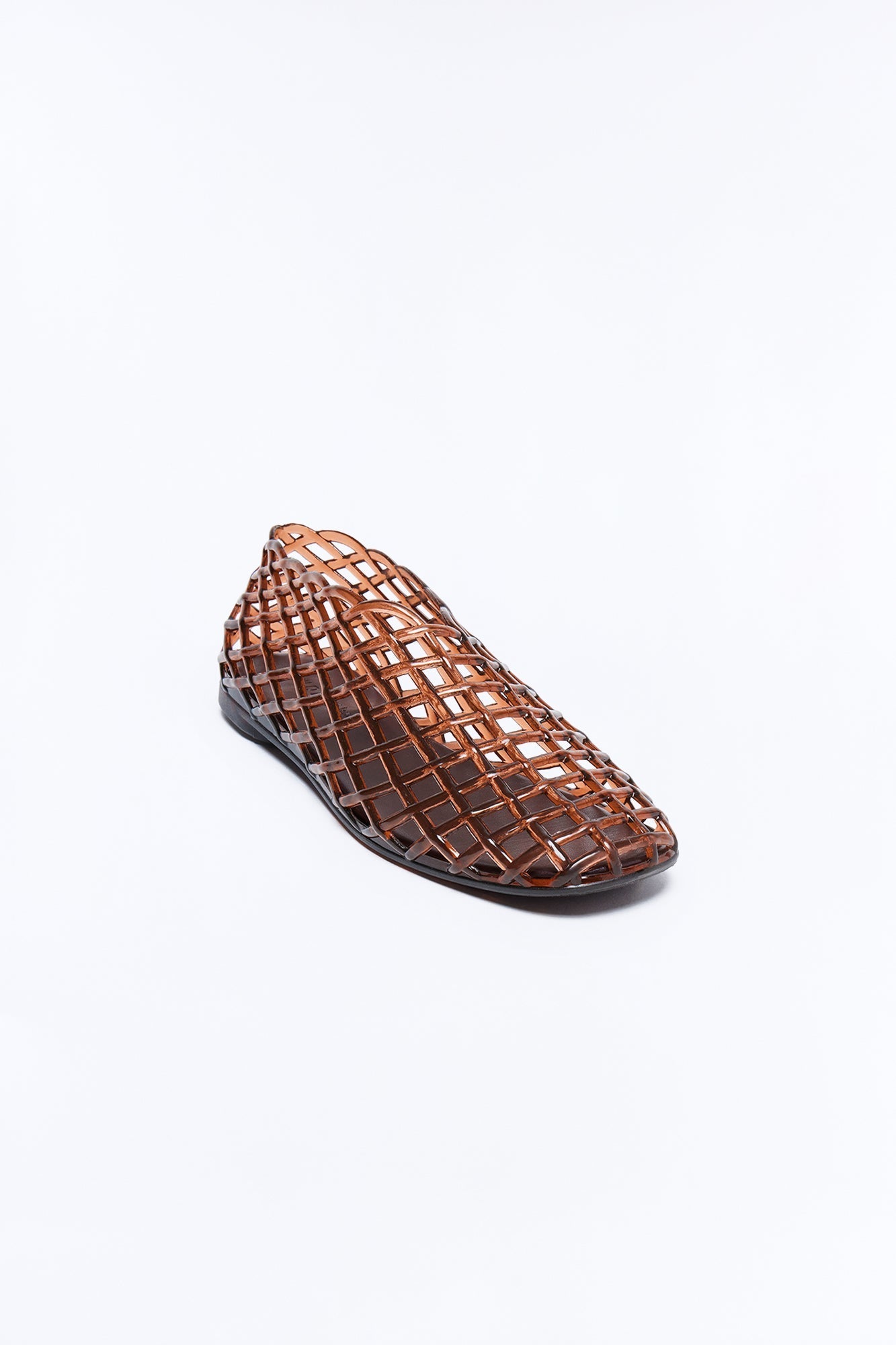 Annalise Jelly Mesh Flats - Dark Brown