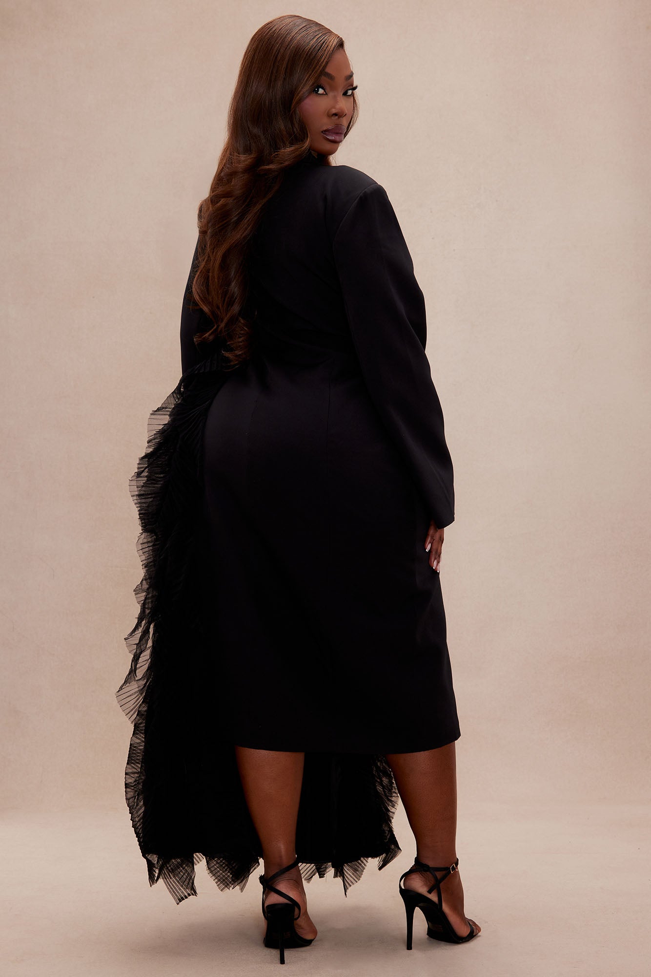 Katie Tulle Blazer - Black