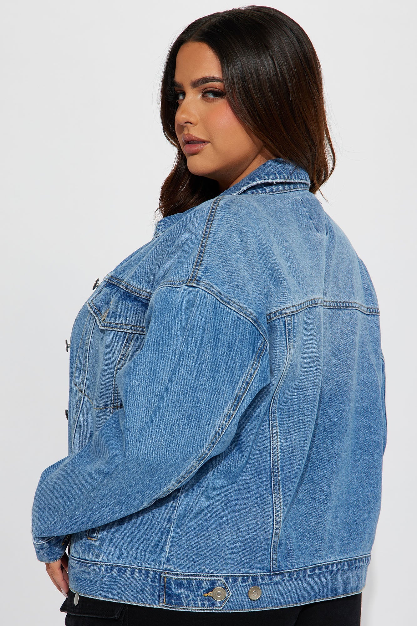 High Standards 90's Boyfriend Denim Trucker Jacket - Medium Wash