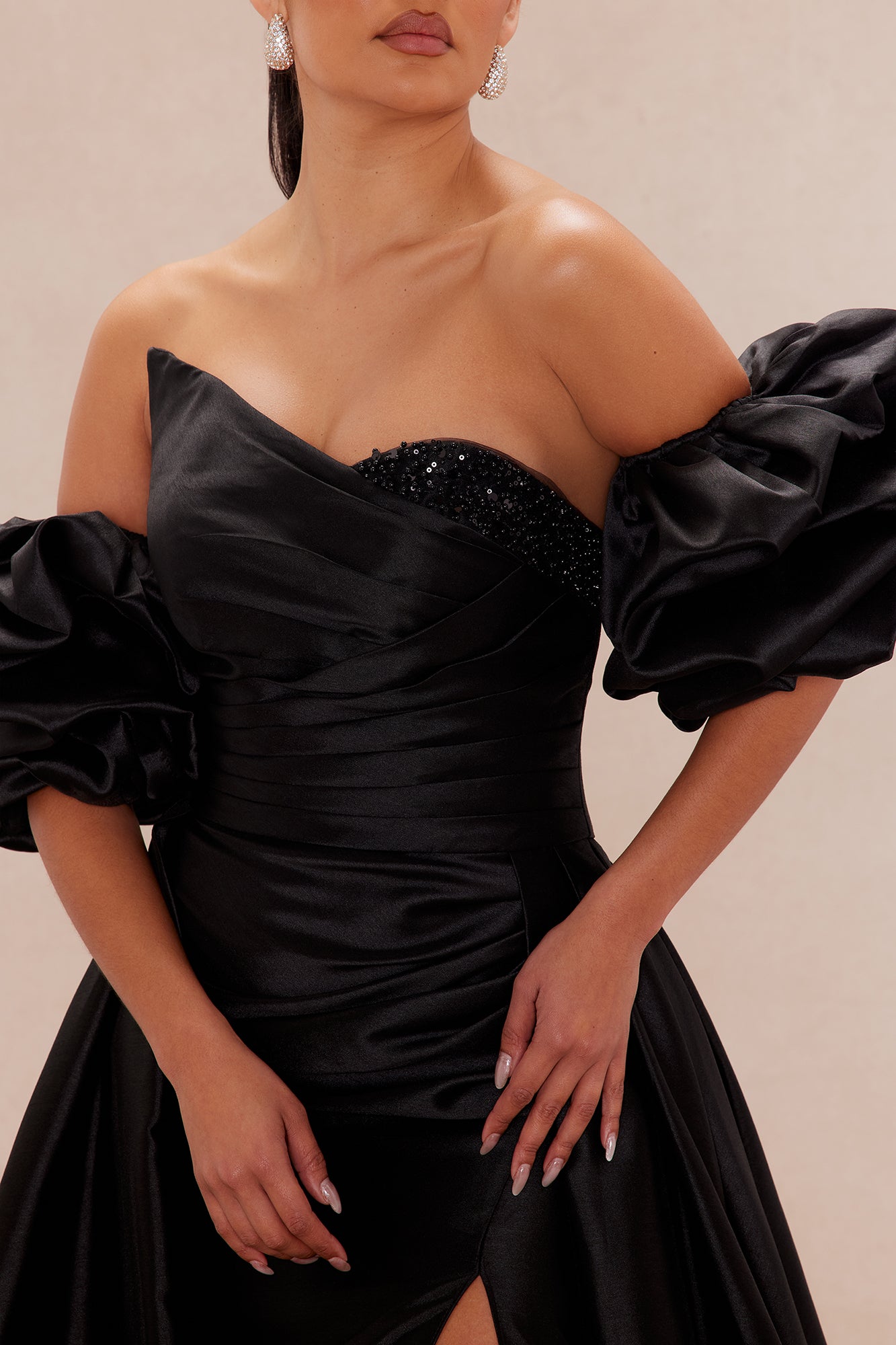 Lovers Lane Taffeta Gown - Black