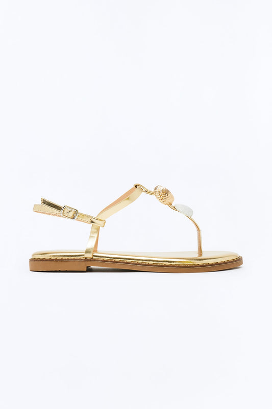 Atlantic Seashell Sandals - Gold