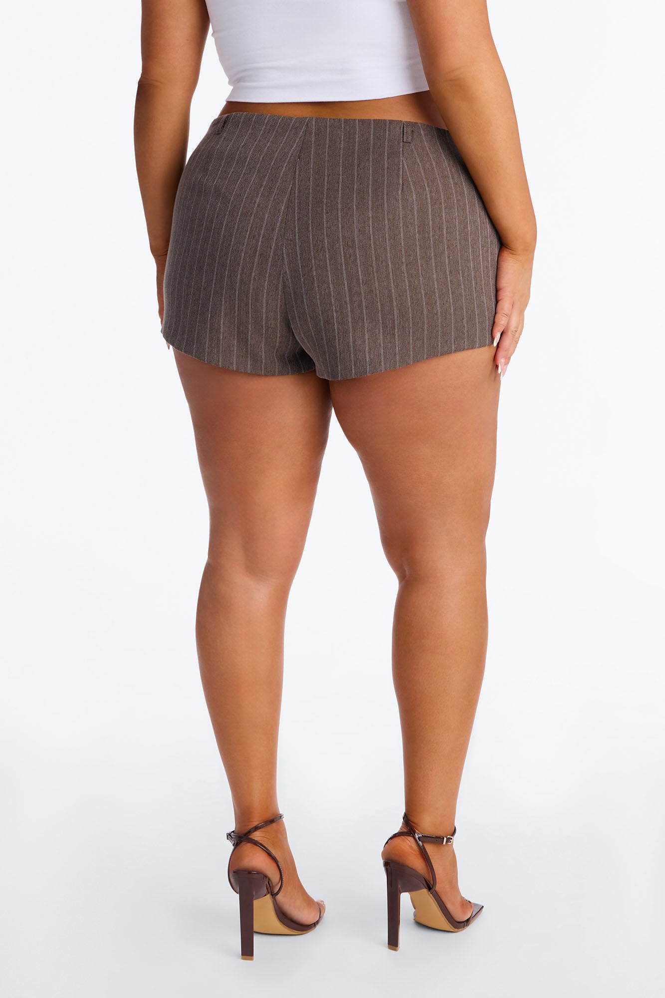 So Much Tea Pinstripe Micro Short″ - Brown