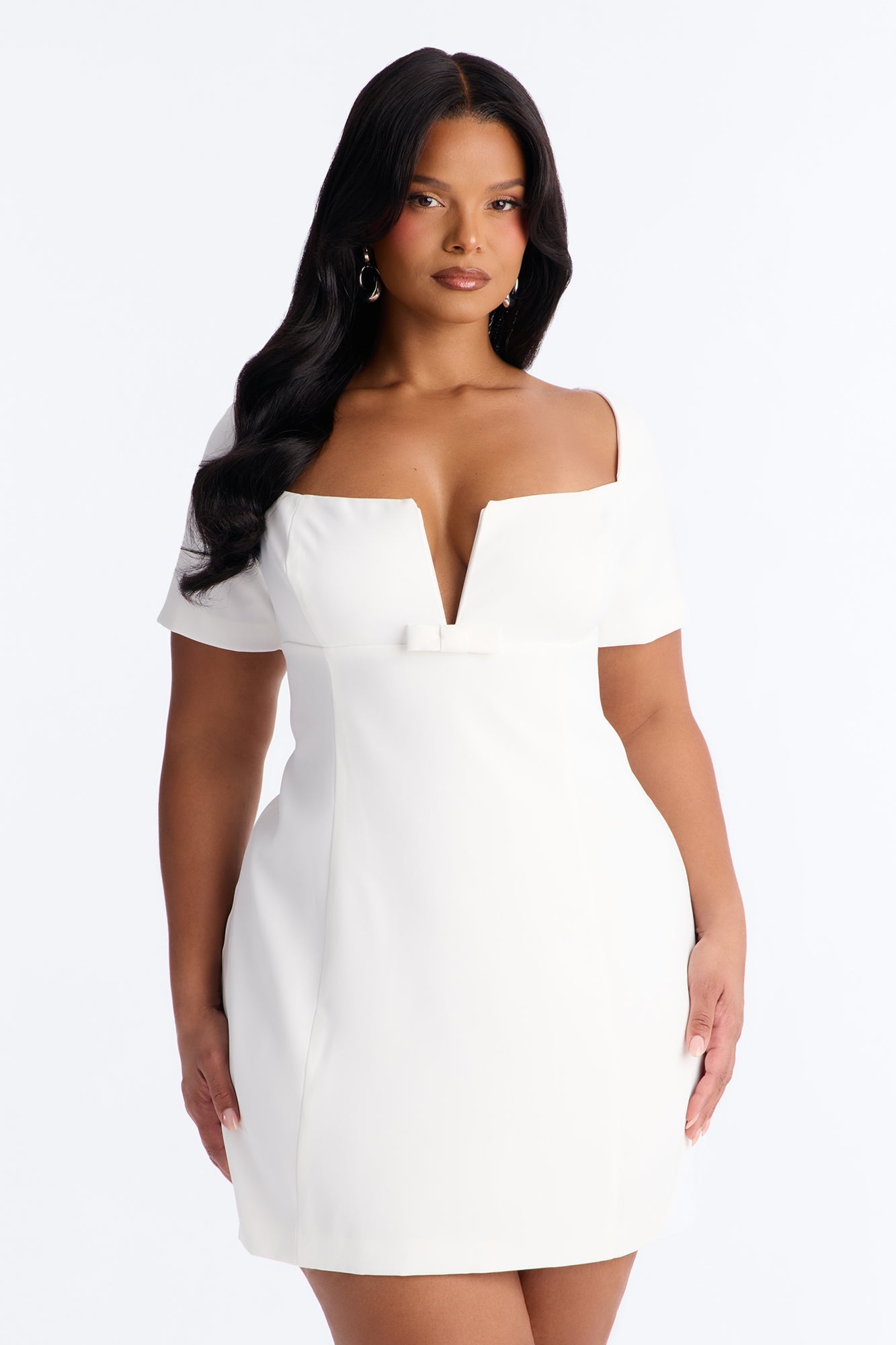 Sheri Crepe Mini Dress - White