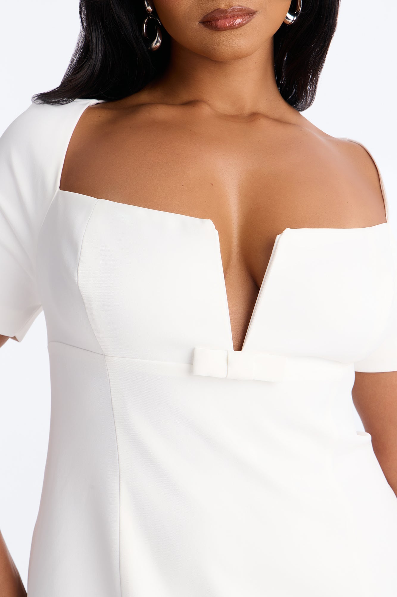 Sheri Crepe Mini Dress - White