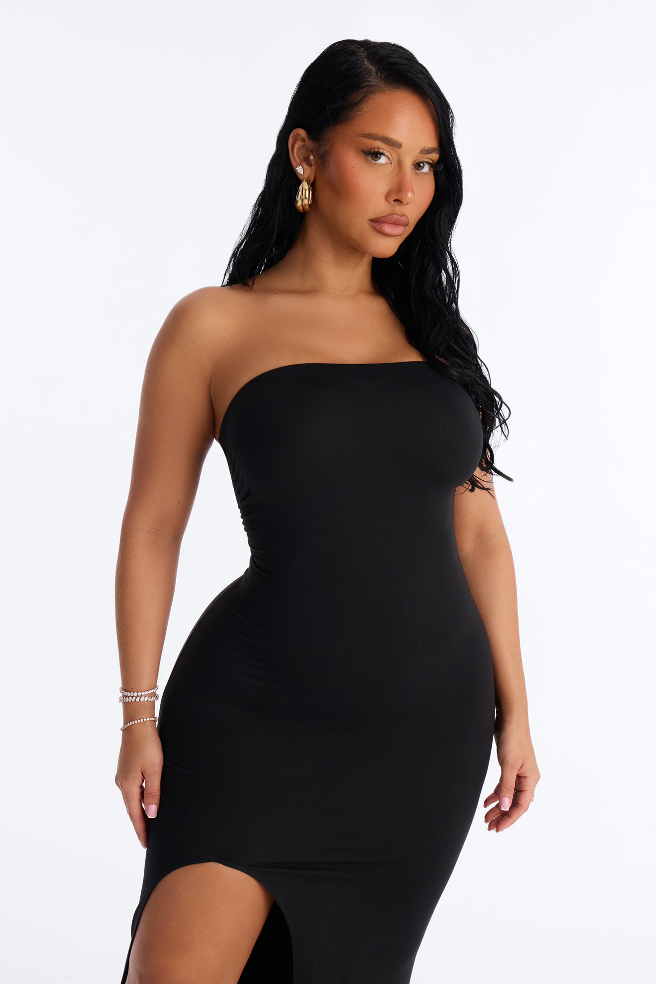 Larissa Strapless Maxi Dress - Black