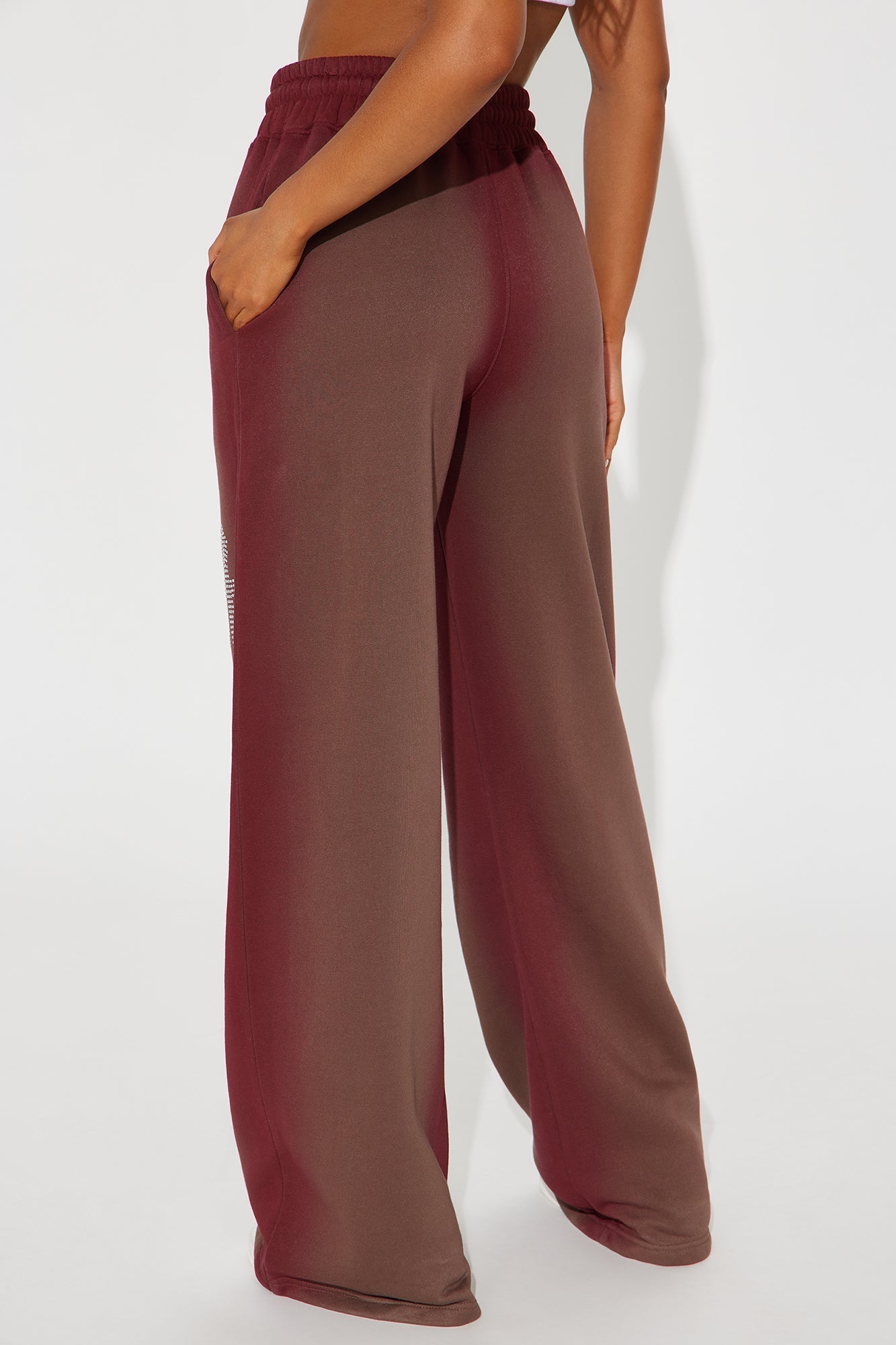 Every Day's A Good Day Washed Wide Leg Pant - Brown/combo