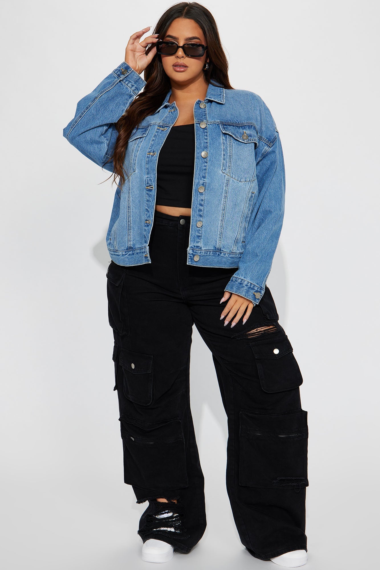High Standards 90's Boyfriend Denim Trucker Jacket - Medium Wash