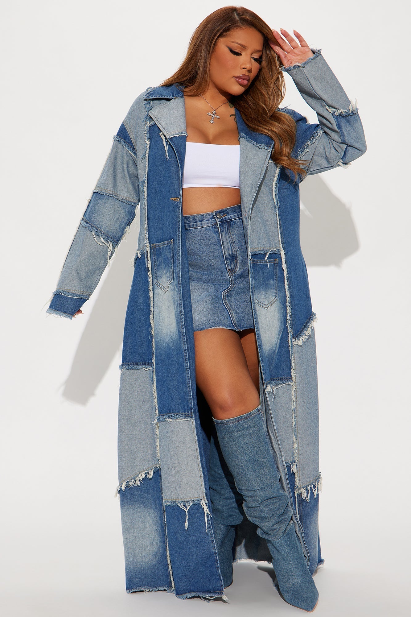 Don't Talk Loud Denim Coat - Vintage Wash