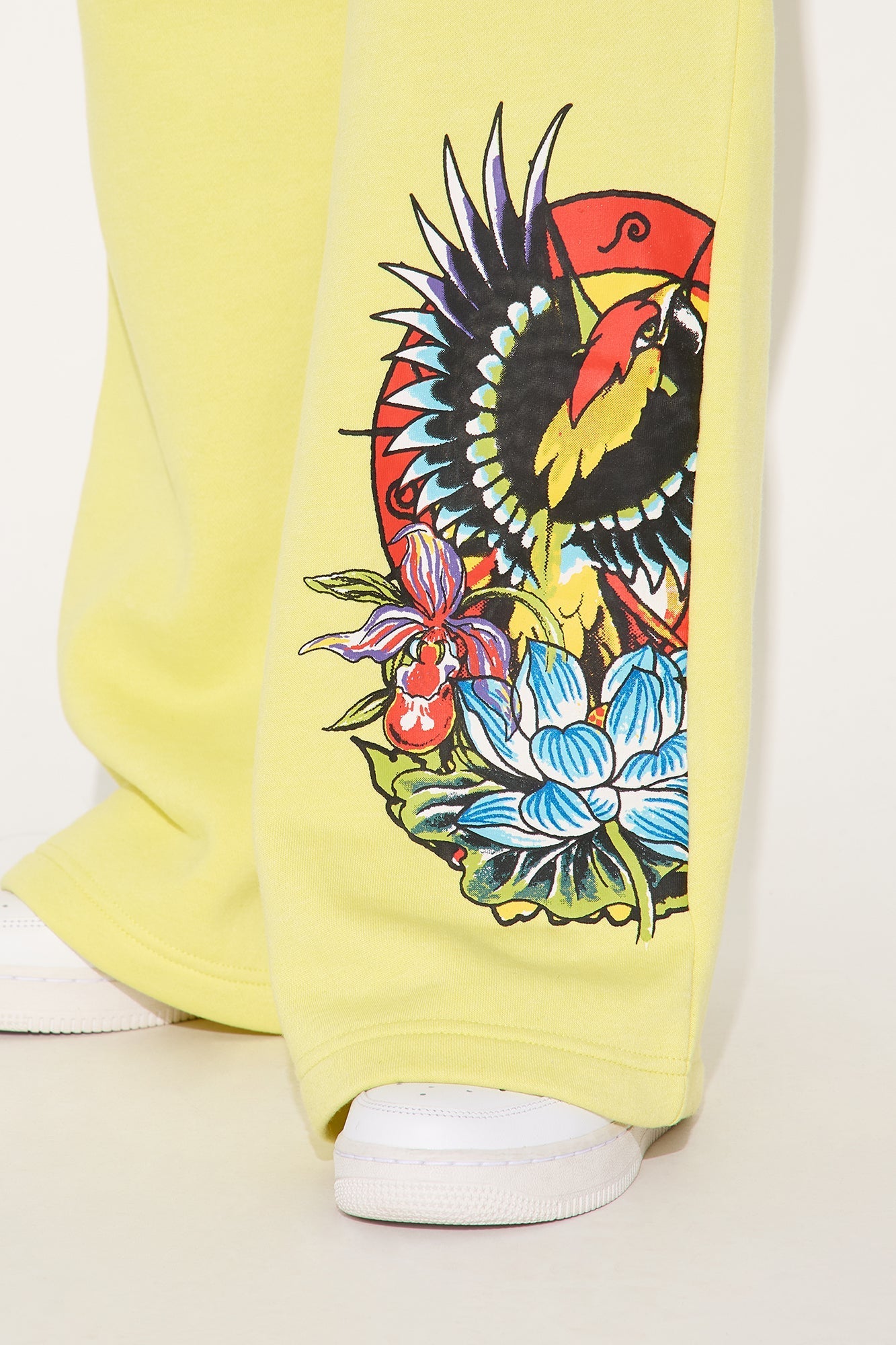 Ed Hardy Phoenix Wide Leg Pant - Yellow