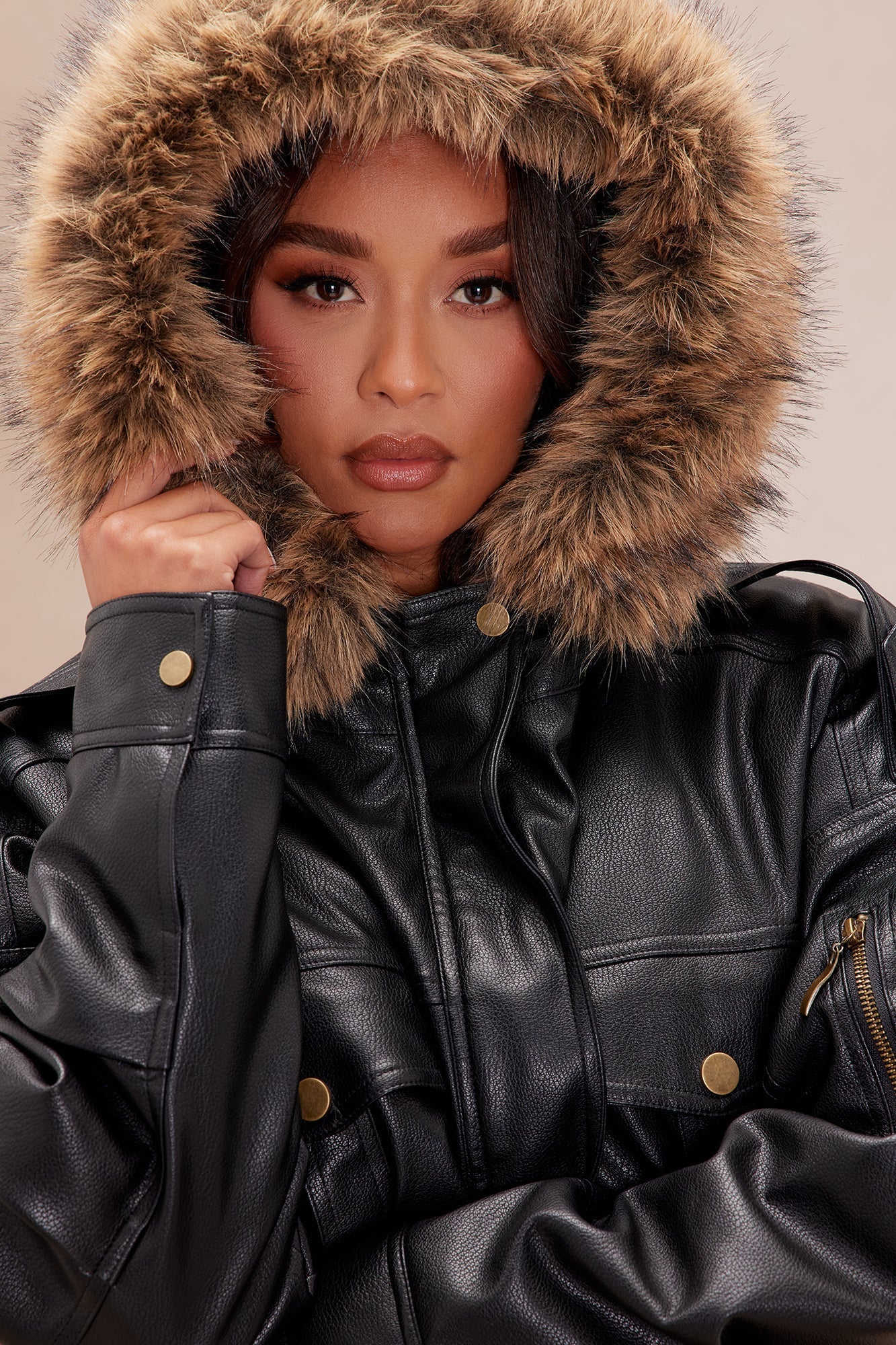 Riding Solo Faux Leather Jacket - Black