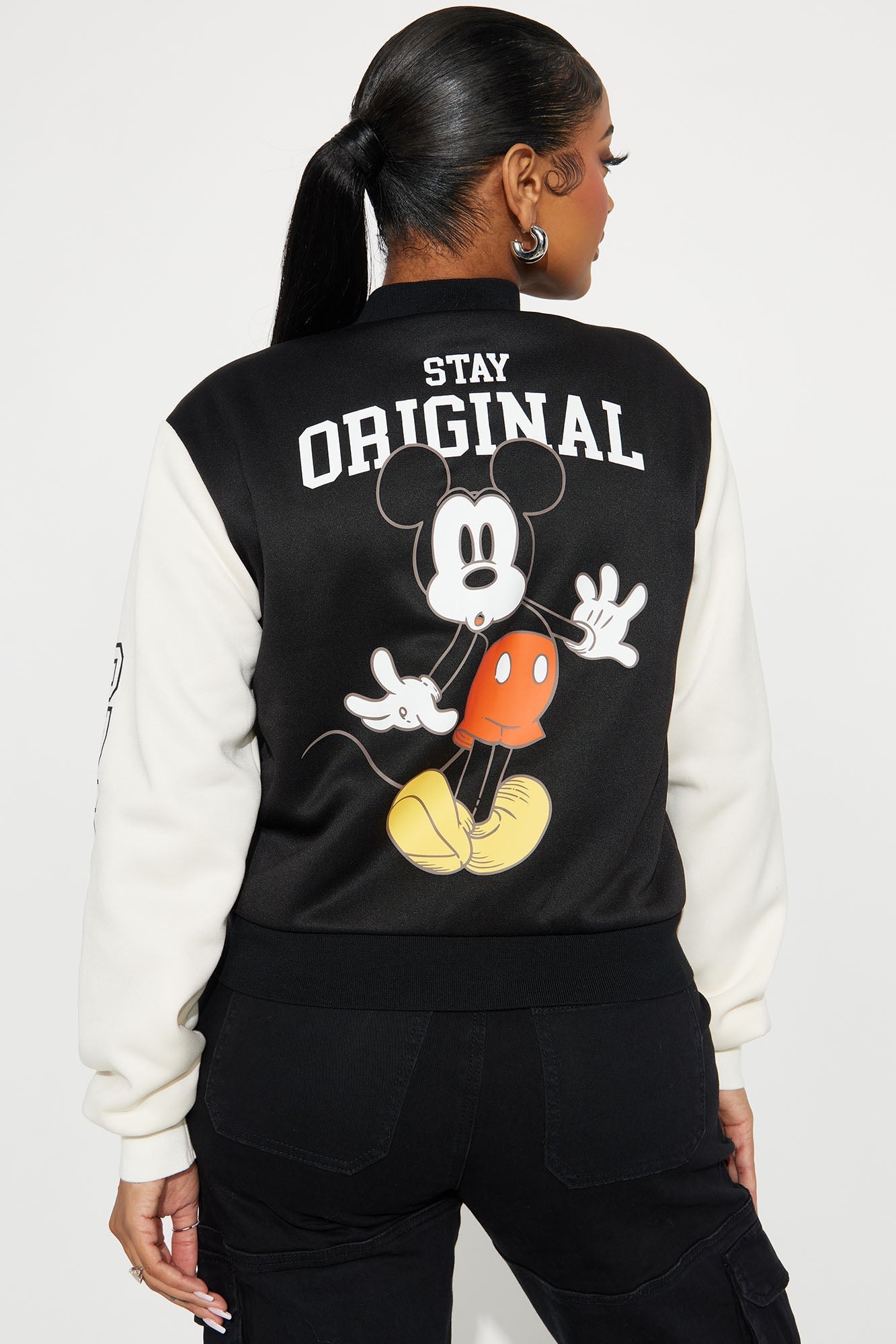 Mickey Mouse Sherpa Lined Jacket - Black