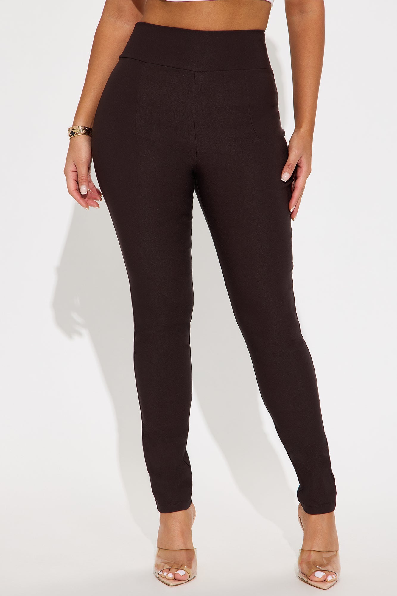 Venetian High Rise Pants - Chocolate