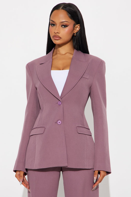 Kendall Hourglass Fitted Blazer - Orchid